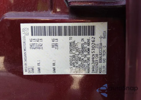 2012 Nissan Altima 2.5 S from USA, damaged, VIN 1N4AL2AP4CN530262